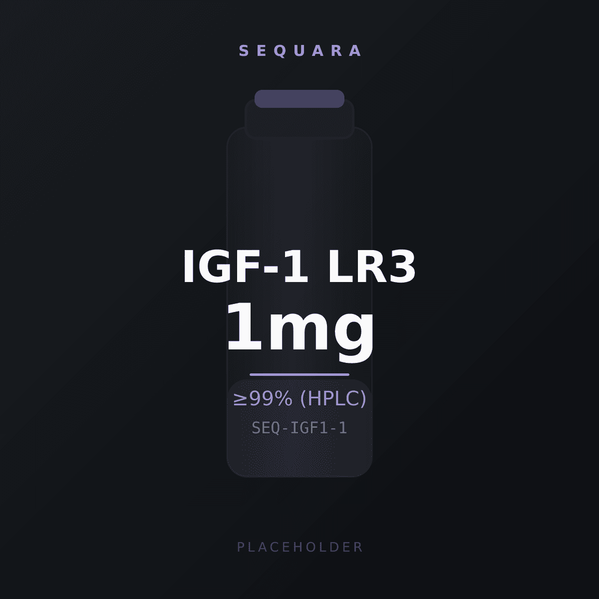 Sequara IGF-1 LR3 vial label