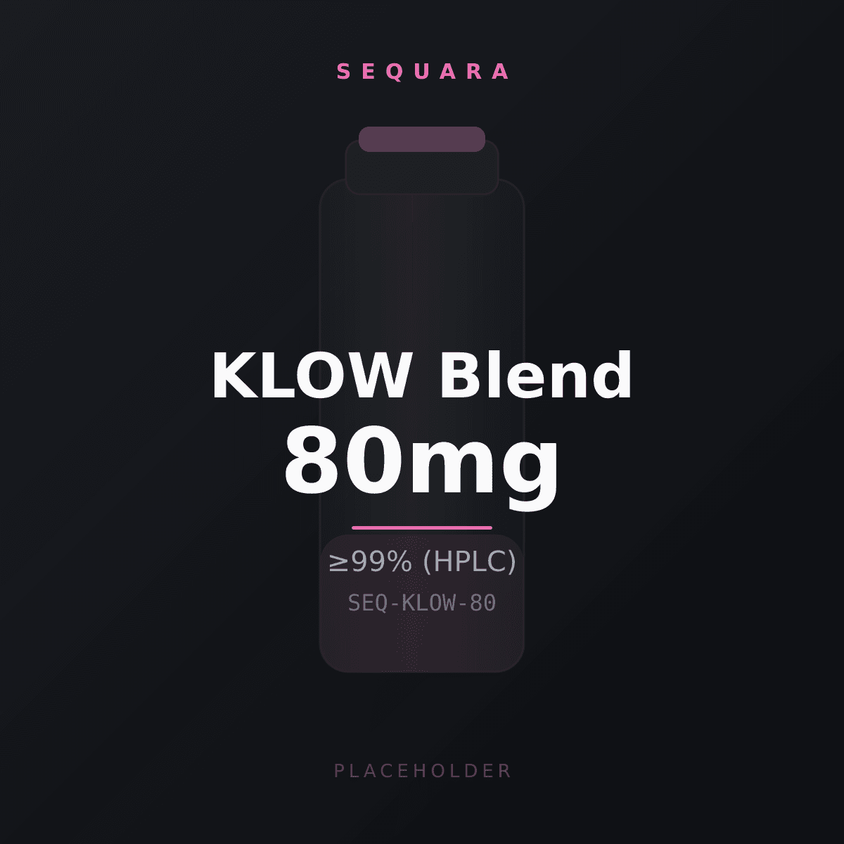 Sequara KLOW Blend vial label